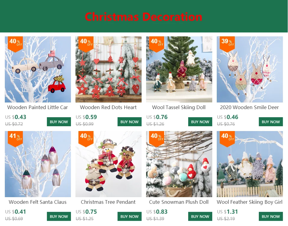 Creative Painted Wooden Christmas Tree Hanging String Christmas Pendant Window Display Ornaments Xmas Party Decors Kids Gift Toy