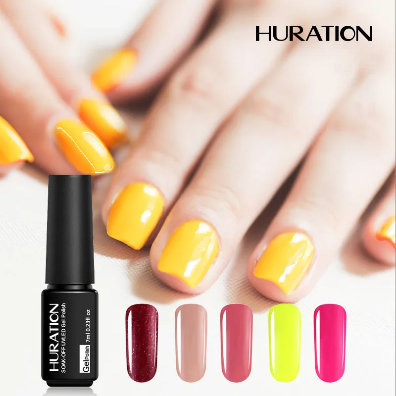Huration Glitter Nude Gel Nail Polish 29 Colors LED UV Semi Permanent Manicure Varnish Vernis Enamel Art Design | Красота и здоровье