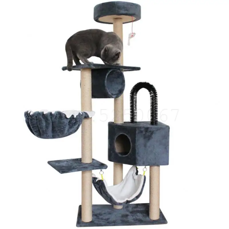 

Cat Climbing Shelf Cat Nest Cat Tree Integrated Cat Shelf Jumping Platform Wall Large Toy Cat Scratching Column Sisal Villa Cat