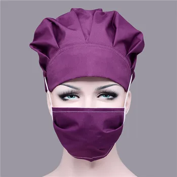 

Surgical Doctor Nurse Hats Face Mask Calot Chirurgien Dentist Clinic Nursing Scrub Gorros Enfermera Anti-dust Caps Mask Mascaras