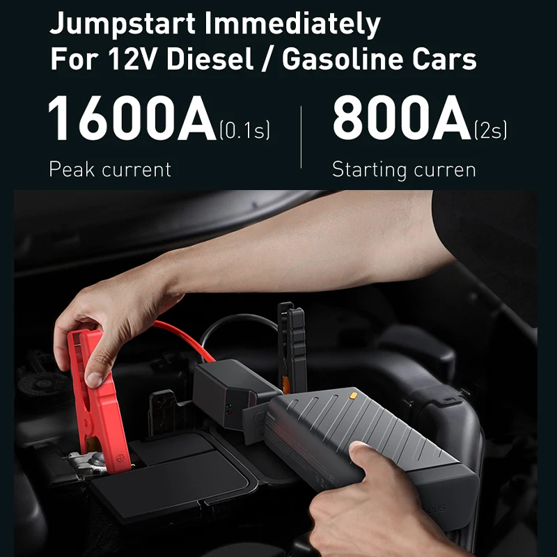 Baseus 16000mAh Power Bank 12V автомобильный стартер портативная электростанция 220v AC выход