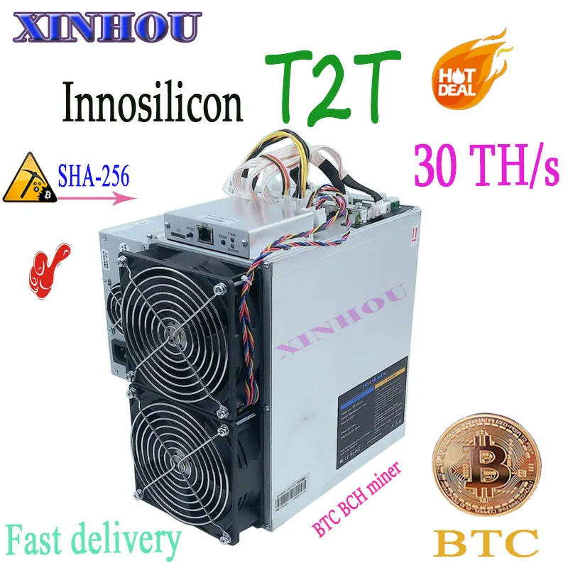 Asic Майнер биткоинов Innosilicon T2T 30T sha256 BTC добычи BCH лучше, чем S9 S9K S9SE T15 T17 Z9 Ebit E10 E10.3 E10.2 M3 M3X M21S