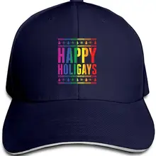 Унисекс Радужная Happy Holigays модная бейсболка с козырьком Кепка для путешествий/спорта