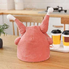 Креативная забавная шляпа для взрослых, День благодарения, плюшевая жареная шапка «индейка» вечерние праздничные костюмы, кепка, Двигающаяся куриная Кепка