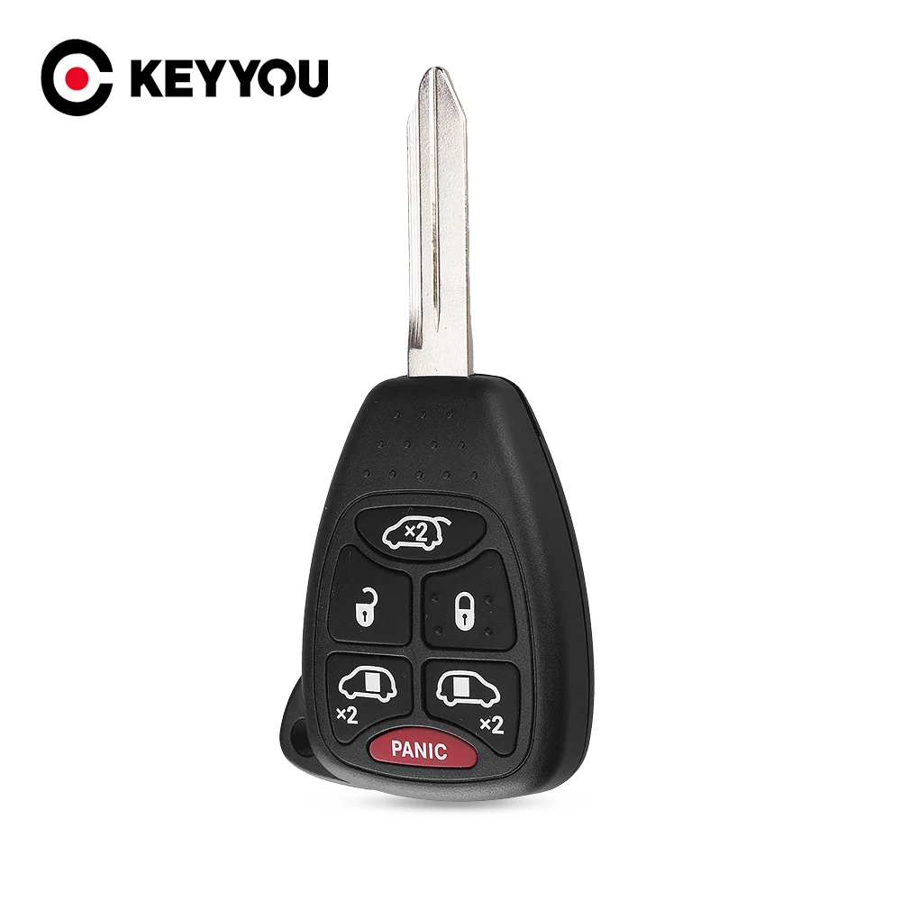 KEYYOU 5+1 6 Buttons Remote Car Key Shell For Dodge Challenger Jeep Chrysler 300 Town Country Grand Caravan Sebring Fob Case | Автомобили