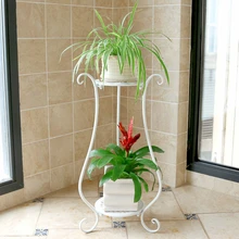 Комнатный цветочный горшок, рама, полка для гостиной, Многоэтажный посадочный тип, зеленый Луо, хлорофитум, двухэтажная Балконная Цветочная стойка