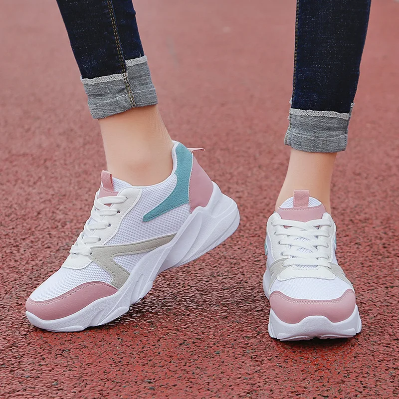 

2019 Summer New Style Breathable White Shoes Old Man Shoes Women's INS Korean-style Online Celebrity WOMEN'S Shoes Versatile Ath