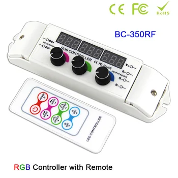 

DC12 -24V 6A*3CH CV rotarymulti function light display LED RGB Controller with wireless Remote for led strip tape