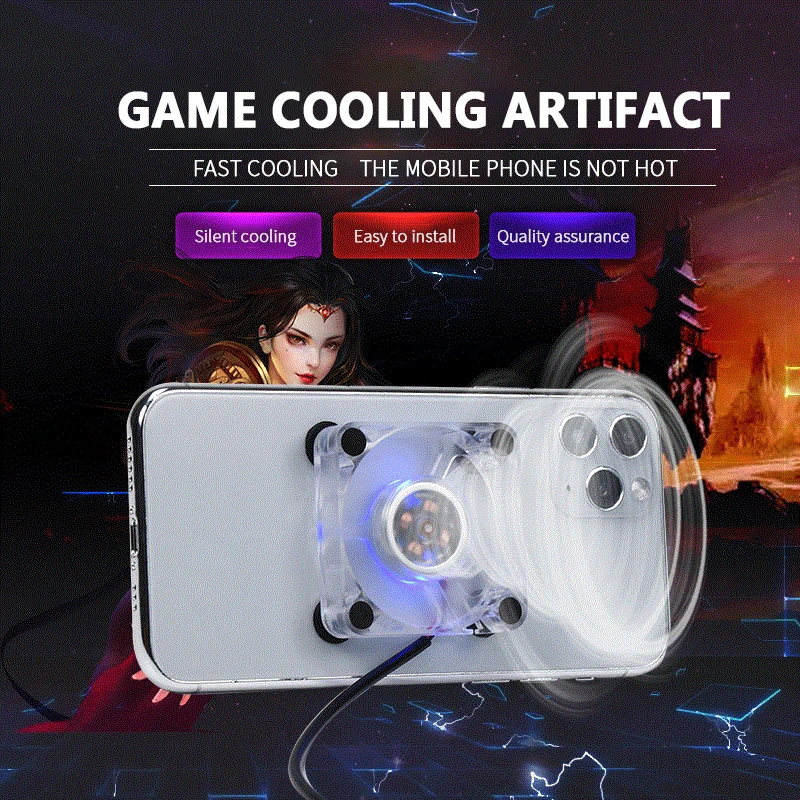 Portable Mini Mobile Phone Cooler USB Cooling Pad Fan Gamepad Game Gaming Shooter Mute Radiator C Ontroller Heat Si11 New |
