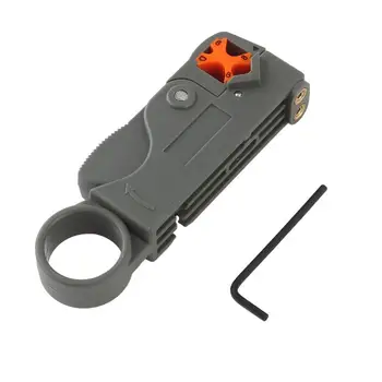 

2020 New Household Tool Multifunction Rotary Coax Coaxial Cable Cutter Tool RG58 RG59 RG6 High Impact Material Wire Stripper