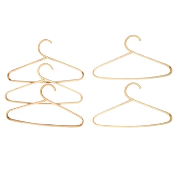 

5Pack Rattan Clothes Hanger Style Kids Garments Organizer Rack Adult Hanger Room Decoration Hanger for Clothes