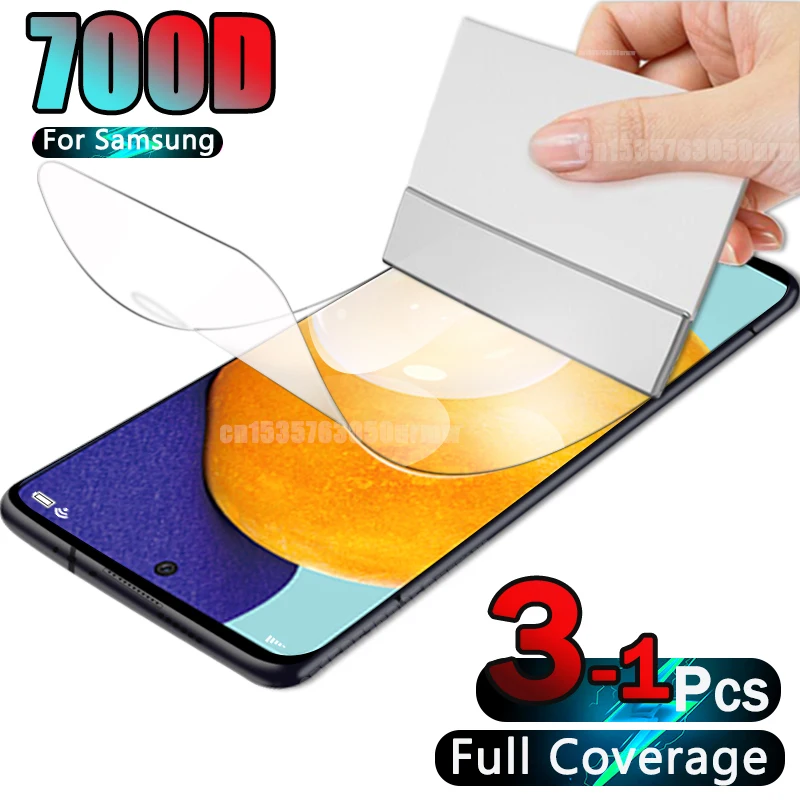 Hidrogel de película para Samsung A51 A71 A52 A70 Protector de pantalla M51 M31 M30 M21 A20 E A41 A40 A30 A40 A60 A80 A90 no de vidrio 52 51