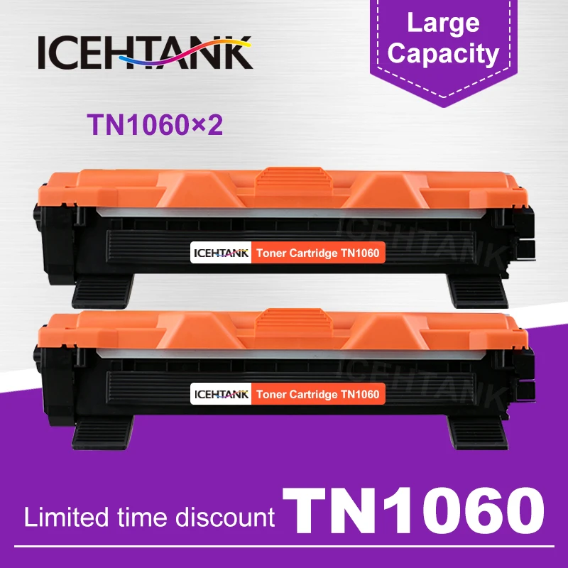 Картридж с тонером ICEHTANK 2 шт TN1060 совместимый Brother TN1030 TN1050 TN1070 Φ 1210 1610 Вт |