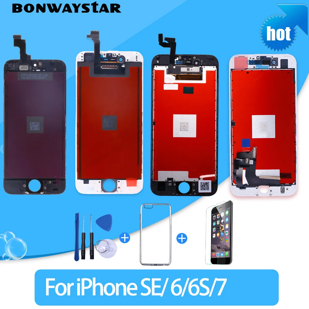 ЖК дисплей AAA + для iPhone 5 6 7 8 сменный сенсорный экран дигитайзер в сборе SE 6S без