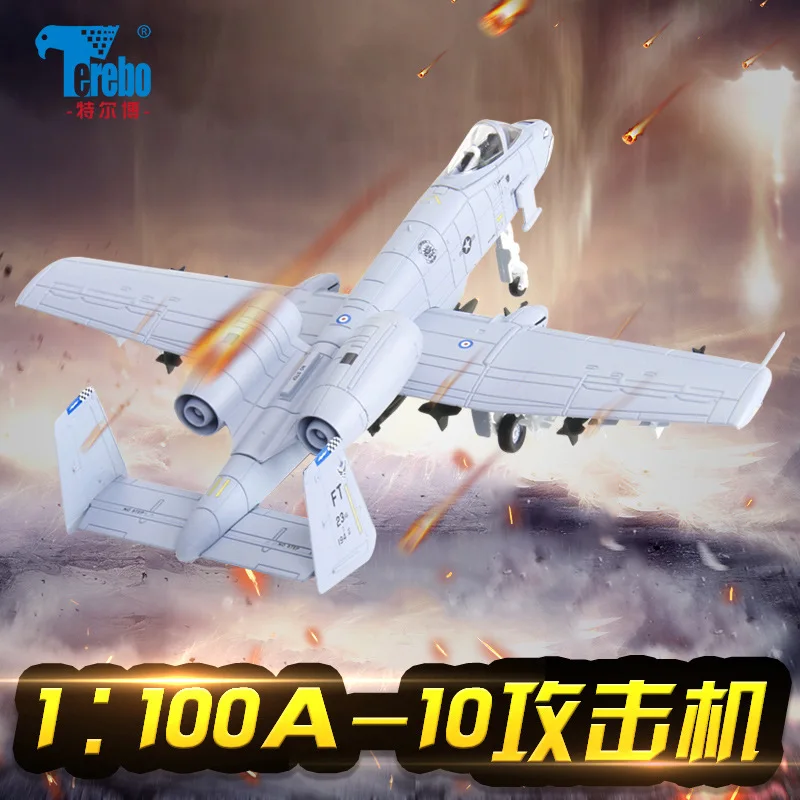 

Terebo 1:100 model a-10 aircraft fighter alloy simulation finished military ornaments collection gift