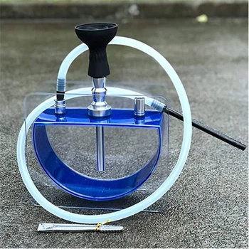 

Pipe à Chicha à narguilé, Shisha, avec 1 Tuyau, Set de Fumeur, sans Nicotine,Clear