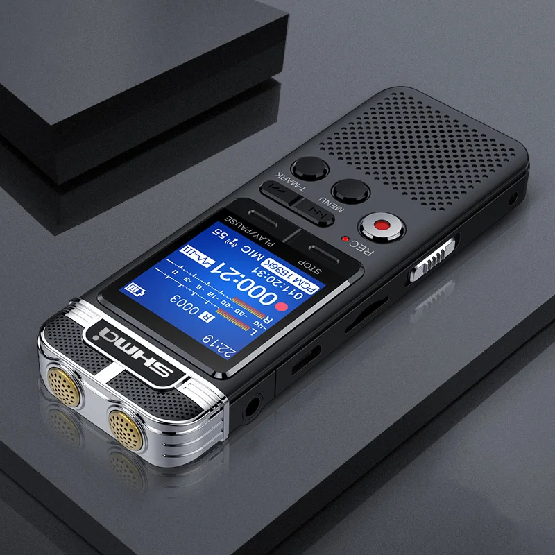 Gravadora de Voz Ativada por Voz Mini Caneta Profissional Pcm Microfone Duplo Hi-fi Reprodutor Mp3 D100 16gb - Image 5