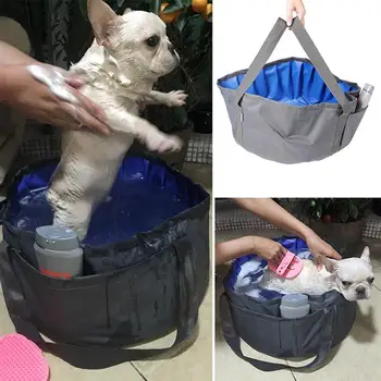 

Foldable Pets Bath Tub Bag Portable Pet Cat Dog Outdoor Swimming Pool Folding Wash Tub For Dog Cat Puppy