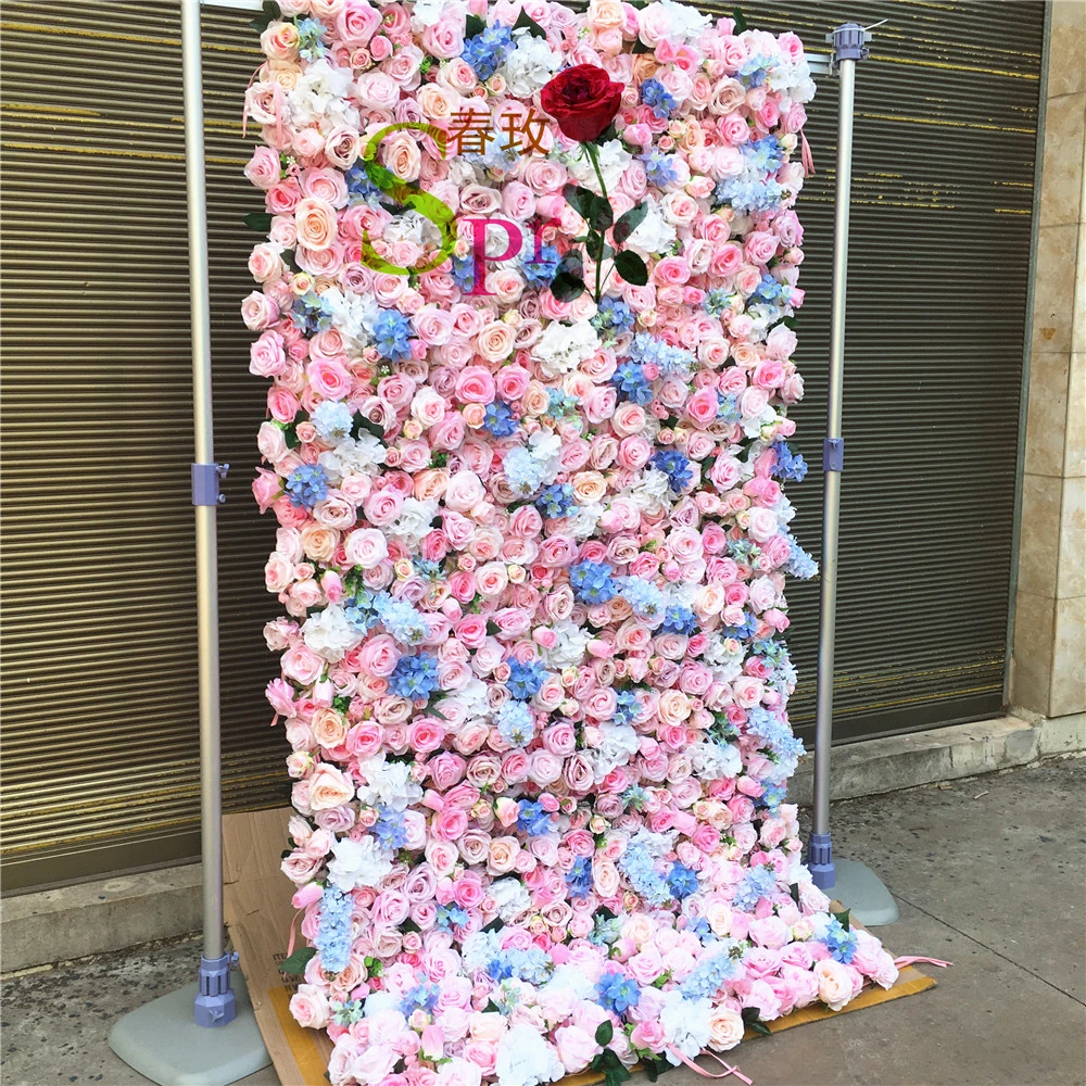 Spr Factory Direct Artificial Flowers Wall Silk Flower Backdrop In Yiwu