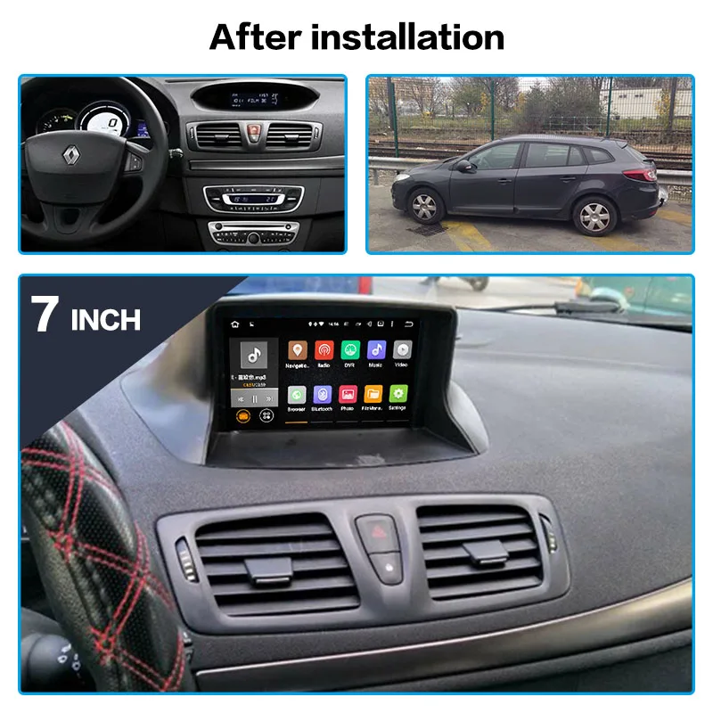 Perfect Android 9 Car DVD Player GPS navigation For Renault Megane 3 / Renault Fluence 2009-2015 Car Stereo Multimedia Player WIFI radio 1
