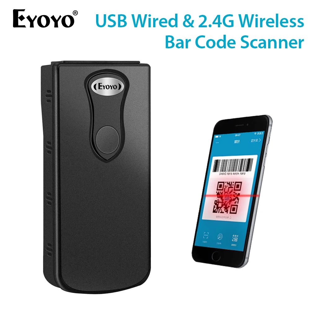 Беспроводной сканер штрих-кода Eyoyo PDF417 устройство для чтения штрих-кодов с Bluetooth QR