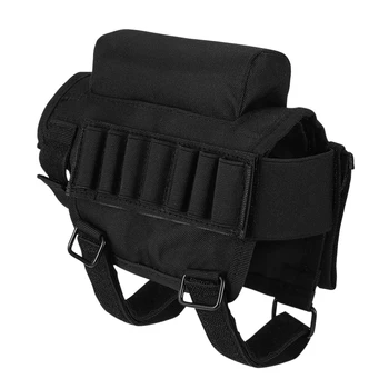 

New Arrival Outdoor Multifunction tactical bullet bag Adjustable Tactical Butt Stock Rifle Cheek Rest Pouch Holder Pack