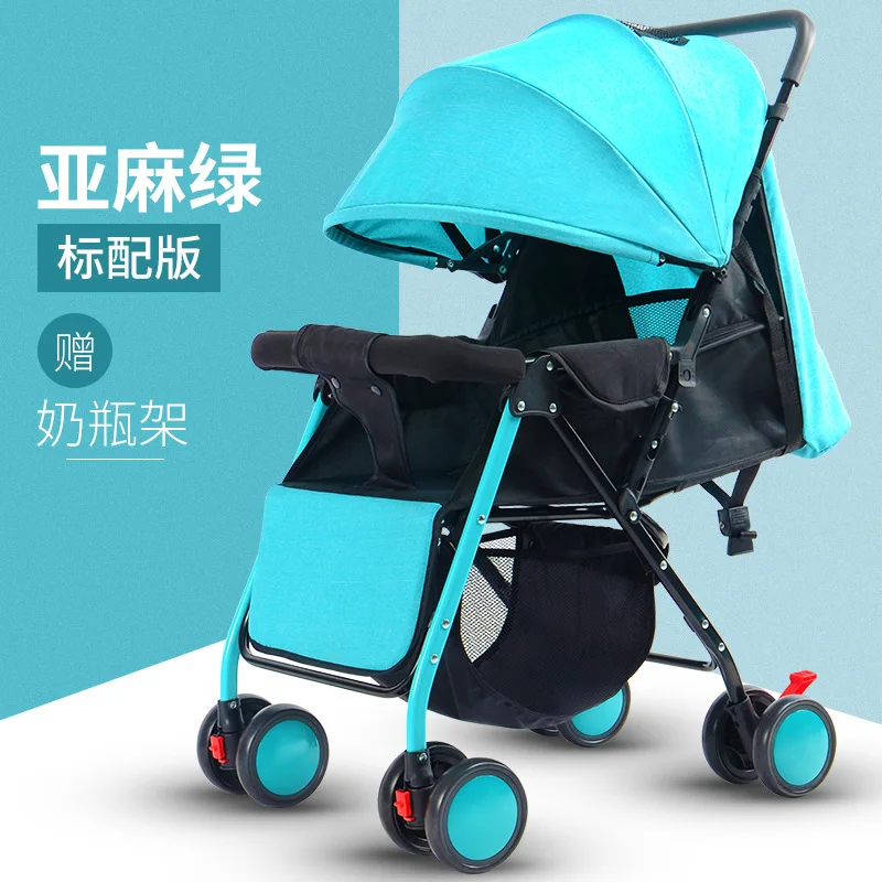 Детская коляска легкая коляска дорожная Детская коляска Коляска bebe baby car silla paseo ligera bebe bebek arabasi 4,2 кг распродажа - Цвет: Синий