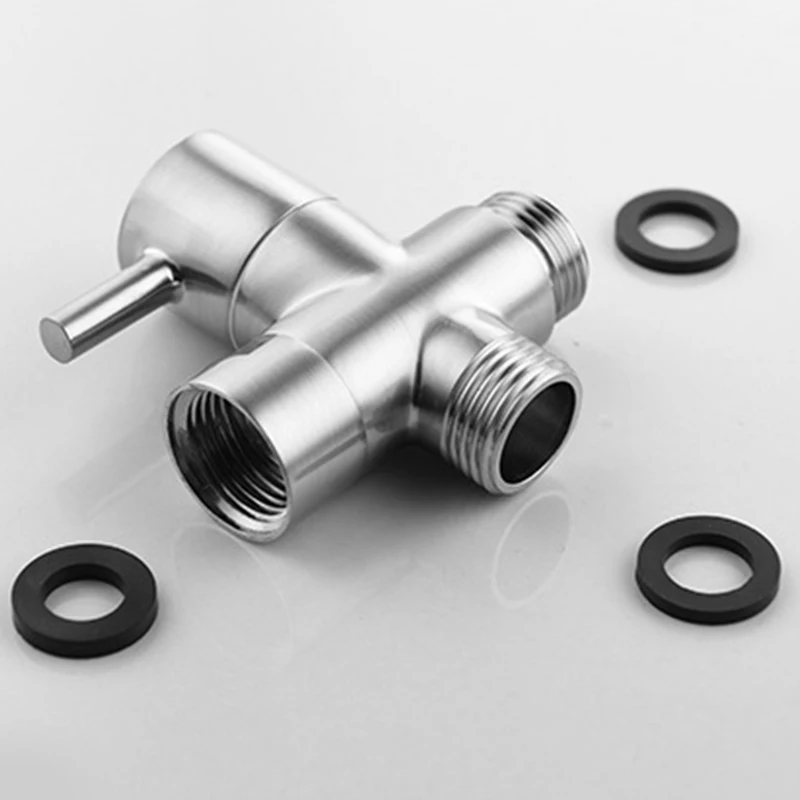 

Hot Sale Water Separator Shower Tee Adapter Adjustable Shower Head Diverter Valve 3 Way Diverter Valve Bathroom Accessories