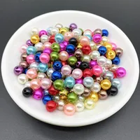 Perles Acryliques de 4, 6, 8 et 10mm, Perles Rondes d'Espacement de 4, 6, 8, 10mm, pour Collier, Bracelet, Pendentif, Boucles d'Oreilles, Accessoire de Bricolage 6