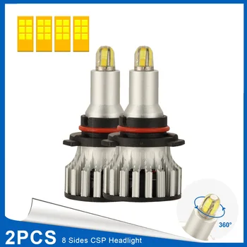 

9005 LED Headlight Bulbs, 24 CSP 8 Sides 360 Degree Car Led Lighting, 120W 18000LM 6500K Fog Light Bulbs Auto Lamps 2Pcs
