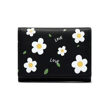 

Fashion Women's Wallet Short Trifold Clutch Bag Multi Slots Credit Card Holder Cute Fresh Printing Coin Pocket 2020 New Purse