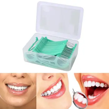 

60pcs Oral Hygiene Care Dental Floss Picks Toothpicks Tooth Stick Dental Clean Oral Care