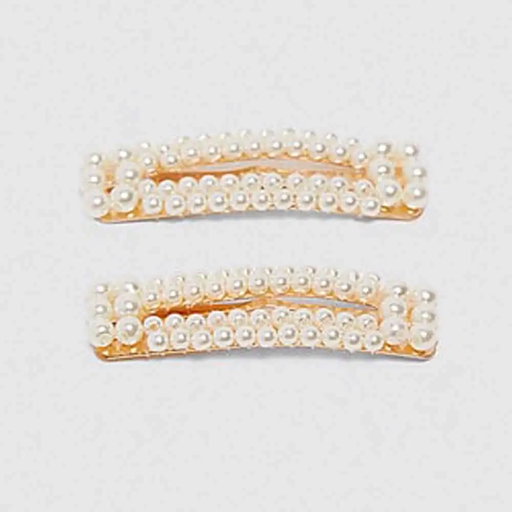 Best lady Newly ZA Simulated Pealr Hair pins For Women Wedding Party Bohemian Crystal Girls Gifts Multicoloured Hair Jewelry - Окраска металла: 8