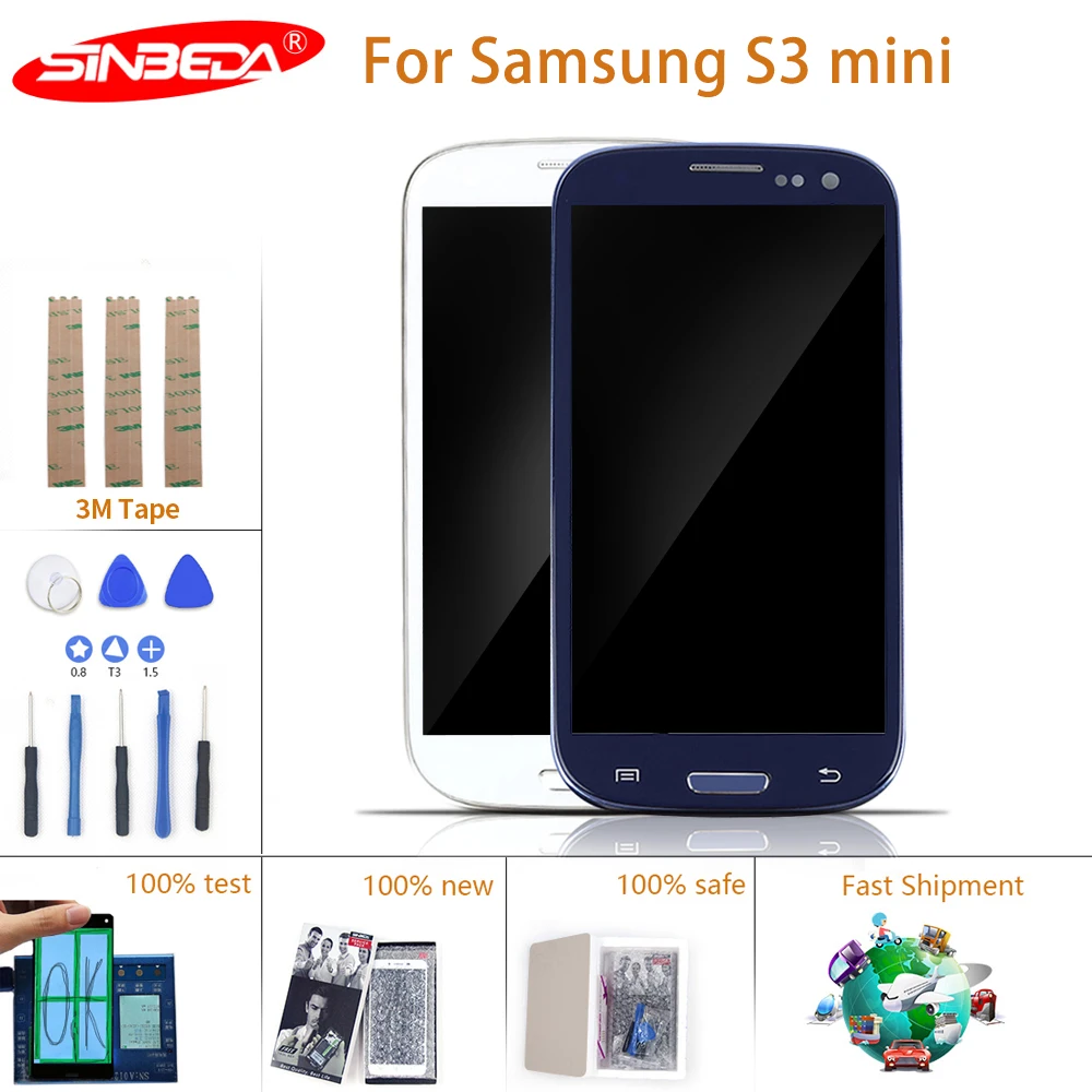ЖК дисплей Super AMOLED 4 0 ''для SAMSUNG GALAXY S3 Mini i8190 i8190N i8195 с сенсорным экраном и