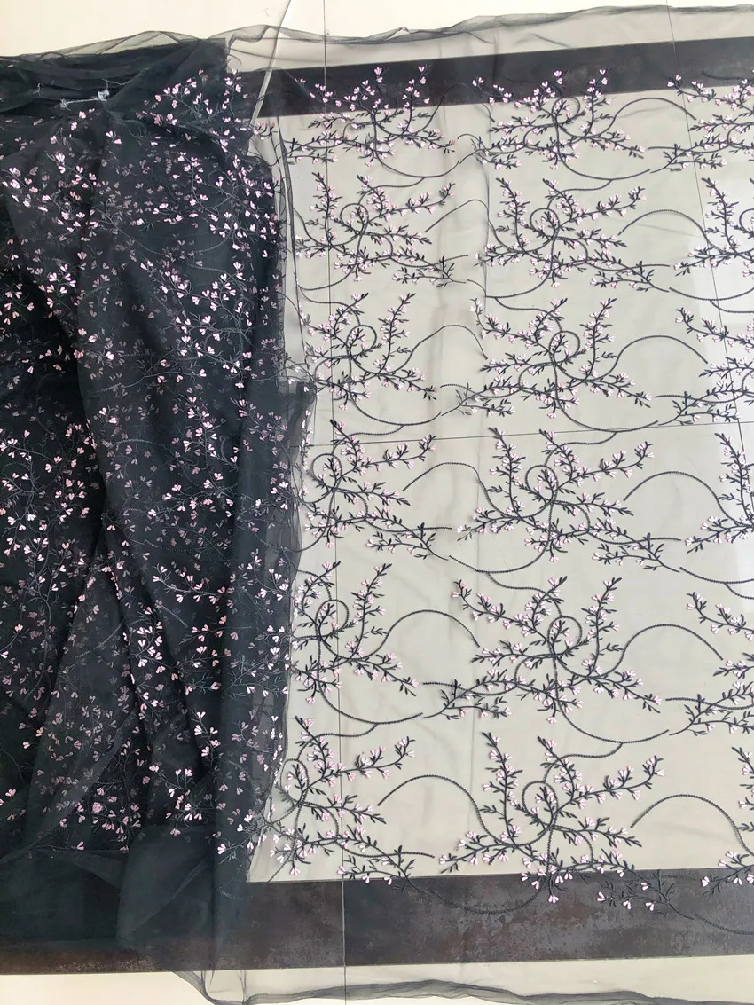 Dreidimensionale Stickerei aus Mesh-Tuch, afrikanischer Spitzenstoff, 2024, hochwertige Spitze, wasserlöslicher modischer Spitzenstoff, 5 Yards – Detail 15