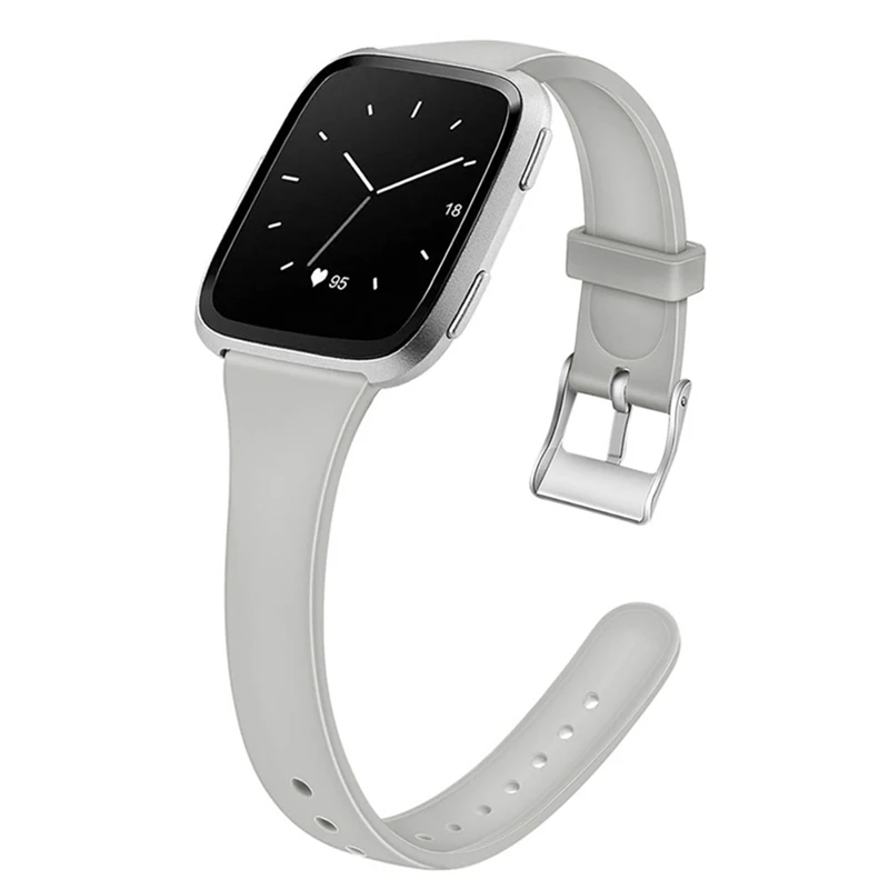 Браслет для Fitbit Versa/Versa Lite, мягкий силиконовый тонкий узкий ремешок для мужчин, Т-образный ремешок для Fitbit Versa, Женский Мужской ремешок