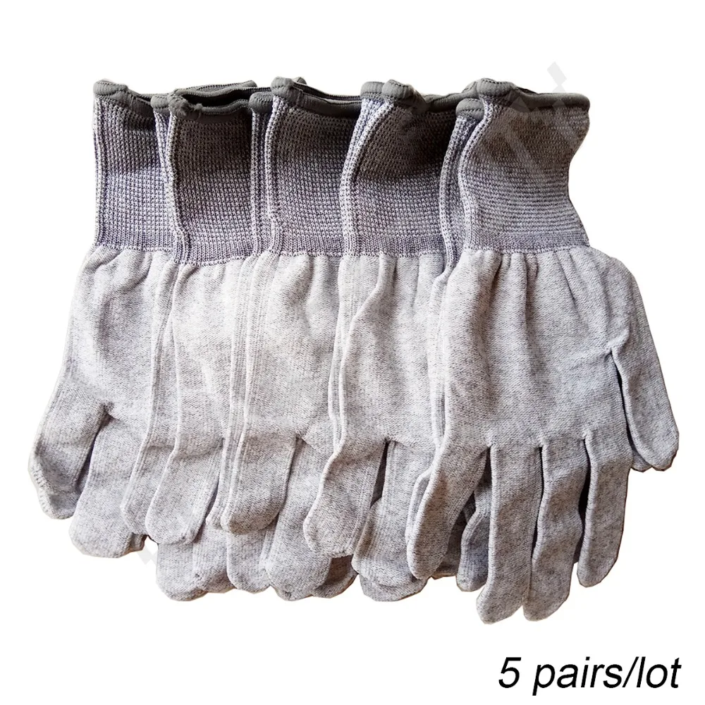 

CNGZSY 5 Pairs Anti-Static Gloves Carbon Fiber Nylon Working Glove Driver Skid-Proof Car Vinyl Film Sticker Install Gloves D08