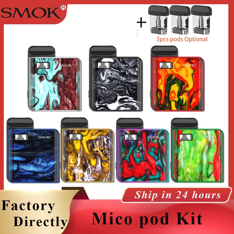 Электронная сигарета SMOK Mico pod vape kit 700 мАч батарея mod & MTL vaping 1 7 мл system kit|Системы
