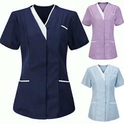 New Style Women Scrub Nursing Uniforms  Doctor Nurse Workwear Cotton Hotel Sanitation Skin-friendly and Comfortable Uniforms