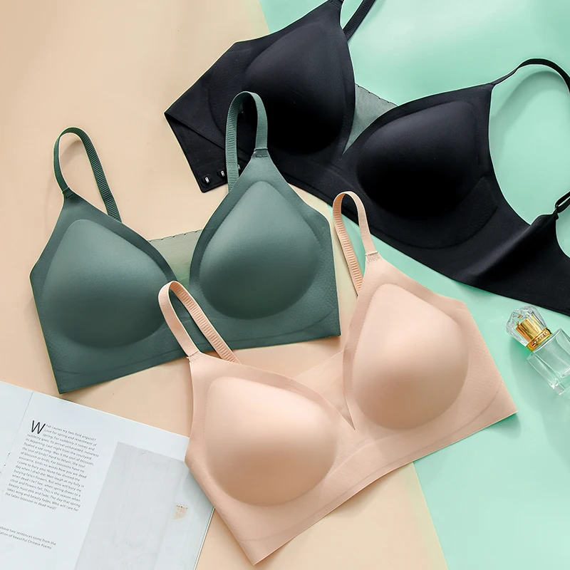 Новинка латексное бесшовное нижнее белье для женщин кружевной топ без стальных