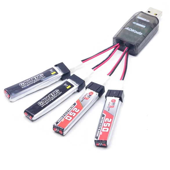 4 в 1 AOKoda CX405 4CH PH2.0 Мульти Микро USB зарядное устройство для 1S 3 7 V/3 8 V Gaoneng Lipo LiHV
