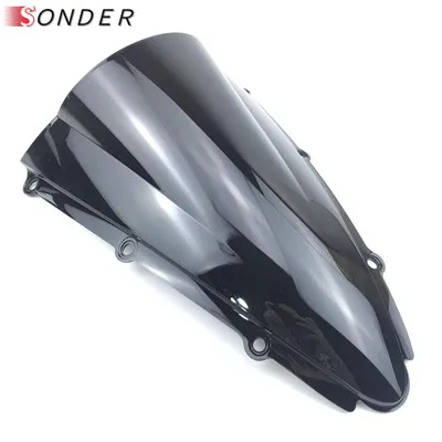 Мотоциклетные ветровое стекло чехол для Yamaha YZF R1 1000 YZF1000 YZF-R1 2000 2001 дымчатое лобовое стекло для YZFR1 00 01 Запчасти - Цвет: Black