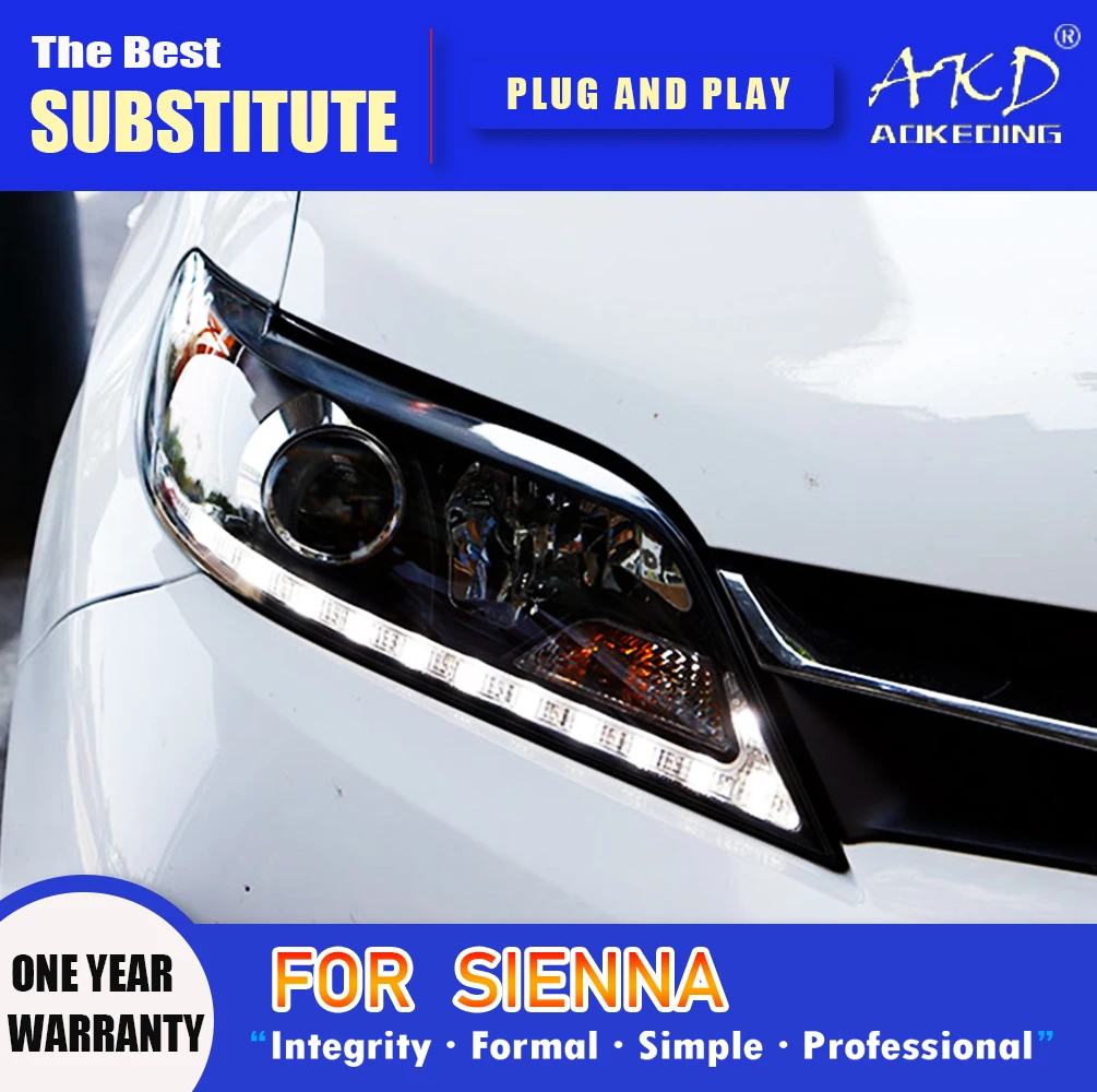 AKD-Head-Lamp-for-Toyota-Sienna-LED-Headlight-2011-2019-Headlights ...