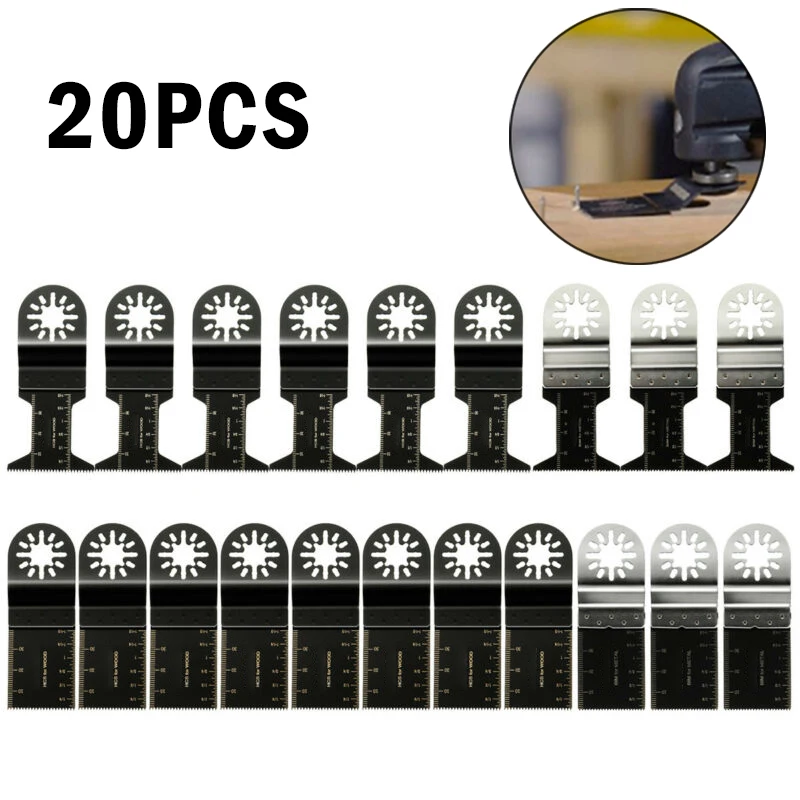 

Grinding Oscillating Tool Accessories Replacement Bi-metal 35mm 20pcs Metal For Fein Black