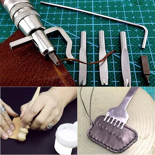 11 шт нитки для шитья кожи инструменты diy резьба Рабочая шить