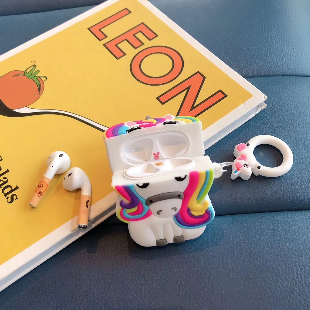 Unicorn With Rainbow Mane Airpods Case