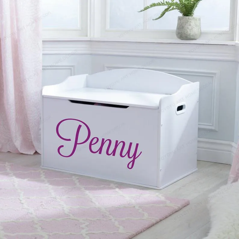 wooden toy box with name