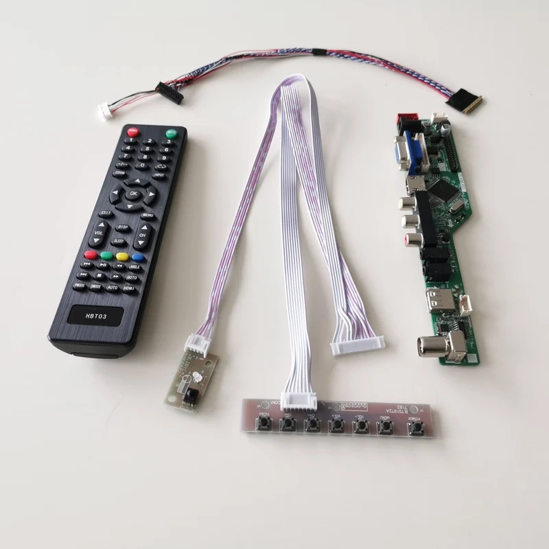 Для LP140WH2-TLE2/TLEA 1366*768 LVDS 40Pin WLED T. V56 экран контроллер привода платы ноутбук 1" VGA+ HDMI+ AV+ USB+ RF DIY kit