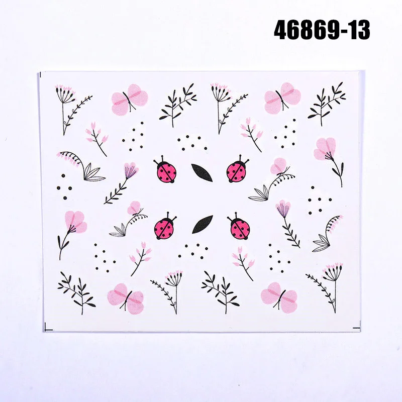 46869-13 Горячее предложение, новинка, 10 шт., водяные наклейки для ногтей, дизайн осенних листьев, Переводные переводные наклейки для ногтей, сделай сам, украшение SSwell - Цвет: 46869-13