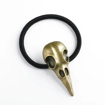

Fashion 1 Pc Women Punk Gothic Raven Skull Crow Elastic Hair Rope Hair Band Hair Accessories